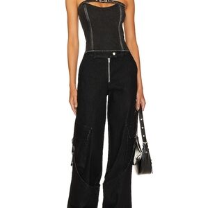 By Dyln Immy Jeans in Vintage Black NEW Revolve Emo gothic buckle Jean XS